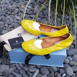 SOLD Lanvin Patent Leather Yellow Flats